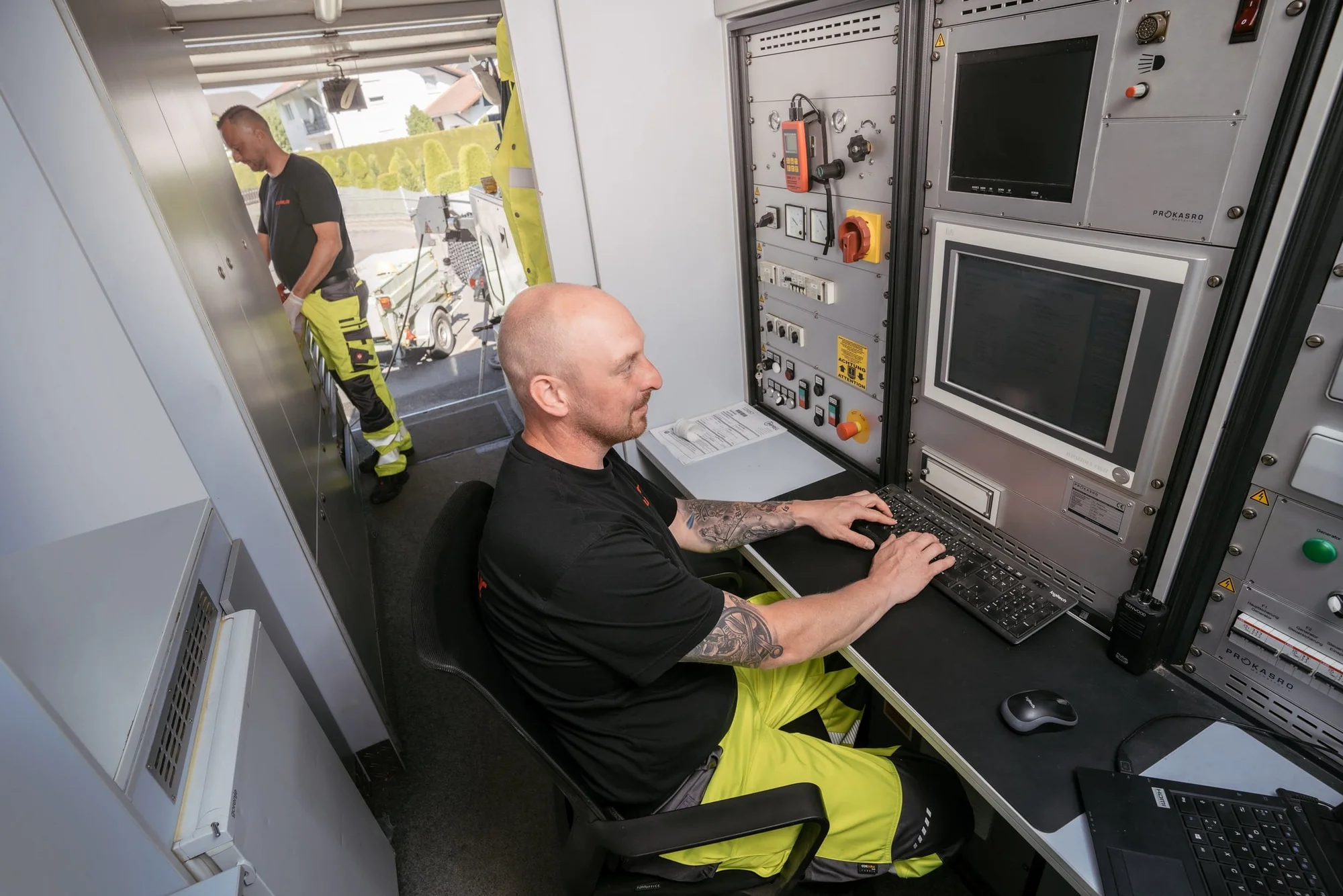 Ablauf von Saugbaggerarbeiten auf der Baustelle